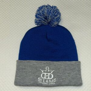 Dynamic Discs POM BEANIE STOCKING CAP Blue/ Gray disc golf HAT